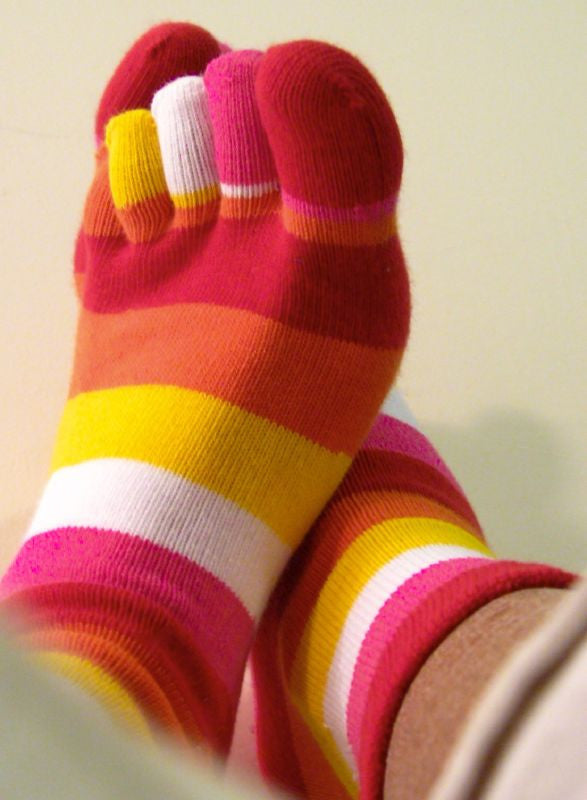 Rainbow toesocks