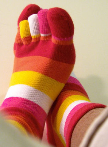 Rainbow toesocks